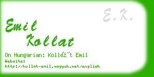 emil kollat business card